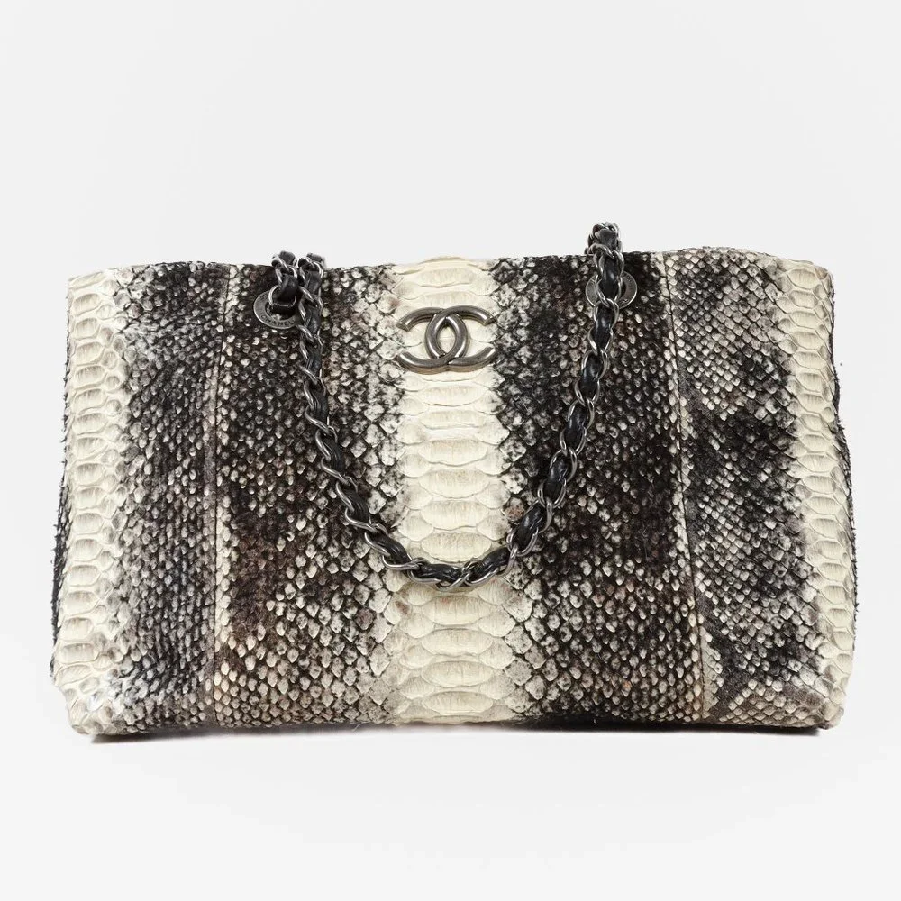 Chanel Wooled Python Large Zip Tote - Picture 1 of 14